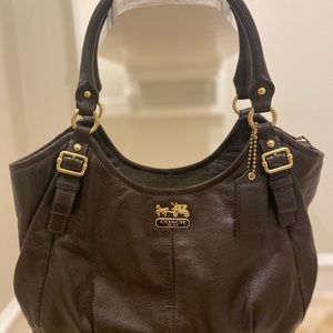 Coach Brown Leather Large Hobo Handbag 18612